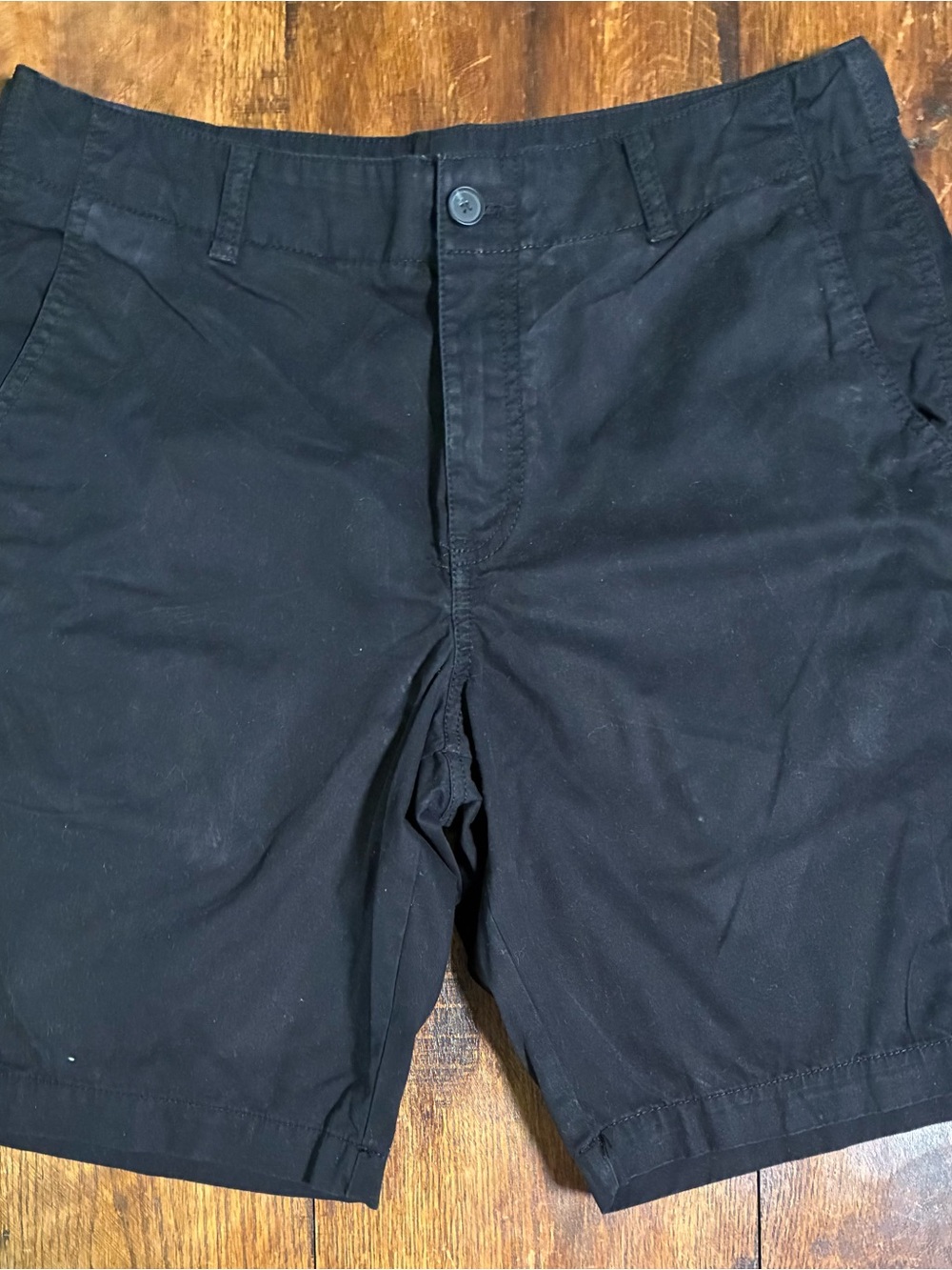 Marc Anthony Black Flat Front Shorts
